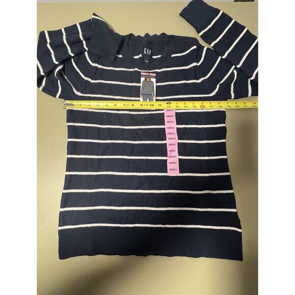 Gap Women’s Seedstitch Sweater NWT Size SM Midnight Stripe - Picture 6 of 9